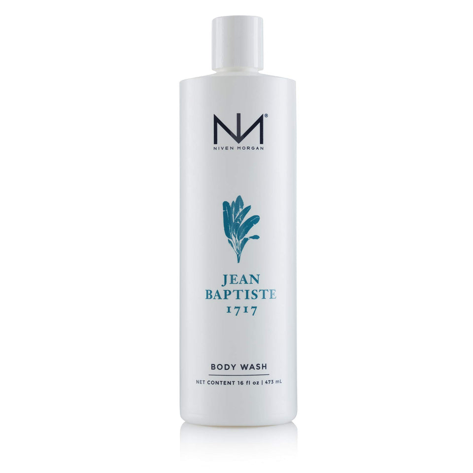 Niven Morgan Jean Baptiste bottle 16oz, paraben-free and dye-free for gentle cleansing