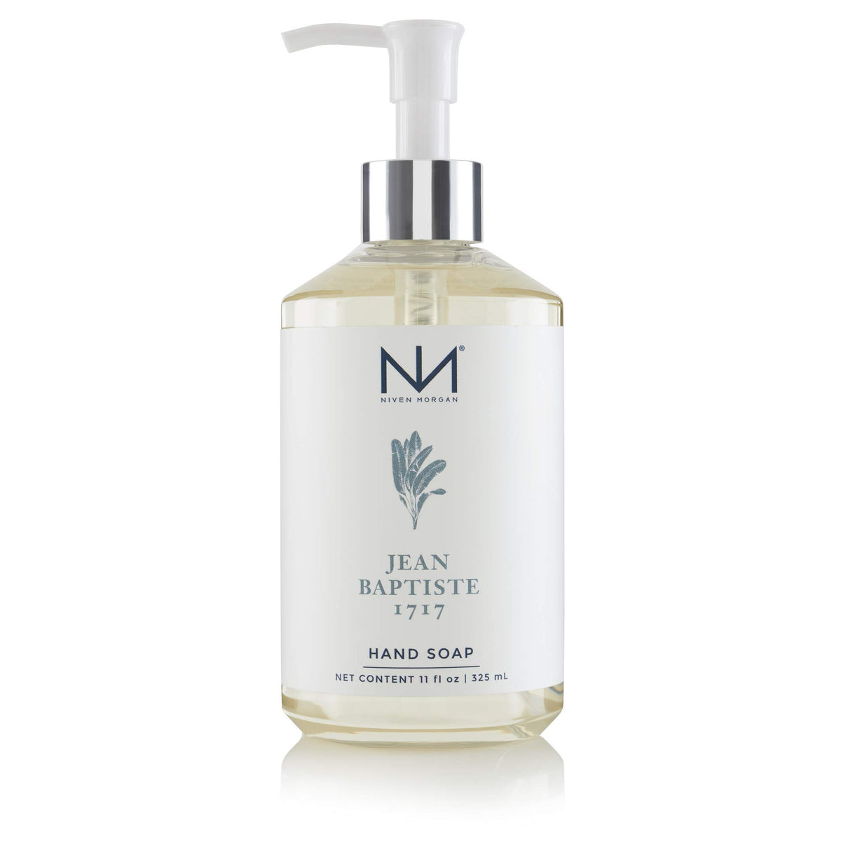 Niven Morgan New Orleans Jean Baptiste 1717 hand soap bottle with soothing, moisturizing cleanse