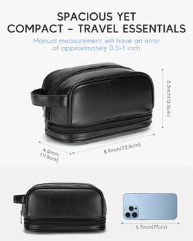 Nixjoro toiletry bag made of waterproof PU leather for durability