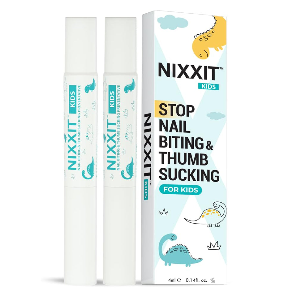 NIXXIT Nail Biting Pen for Kids application in use helps curb biting habits.