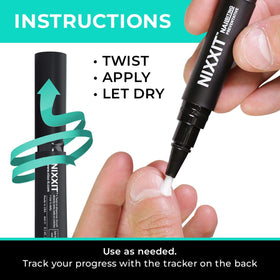 NIXXIT Nail Biting Pen's non-glossy formula stays discreet while shaping habits.