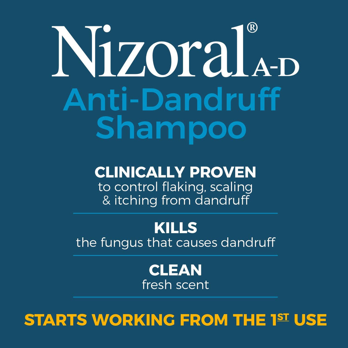 Pour action shot of Nizoral A-D shampoo in the shower