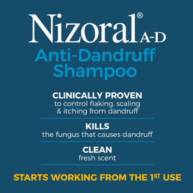 Pour action shot of Nizoral A-D shampoo in the shower