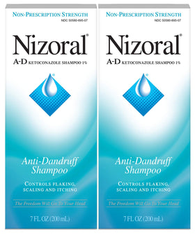 Nizoral A-D shampoo value pack on blue bottle front for dandruff relief