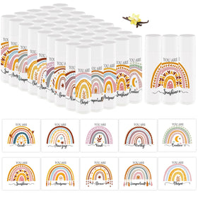 Nlicrst Bohemian Rainbow lip balm close-up showing vanilla flavor for daily moisture