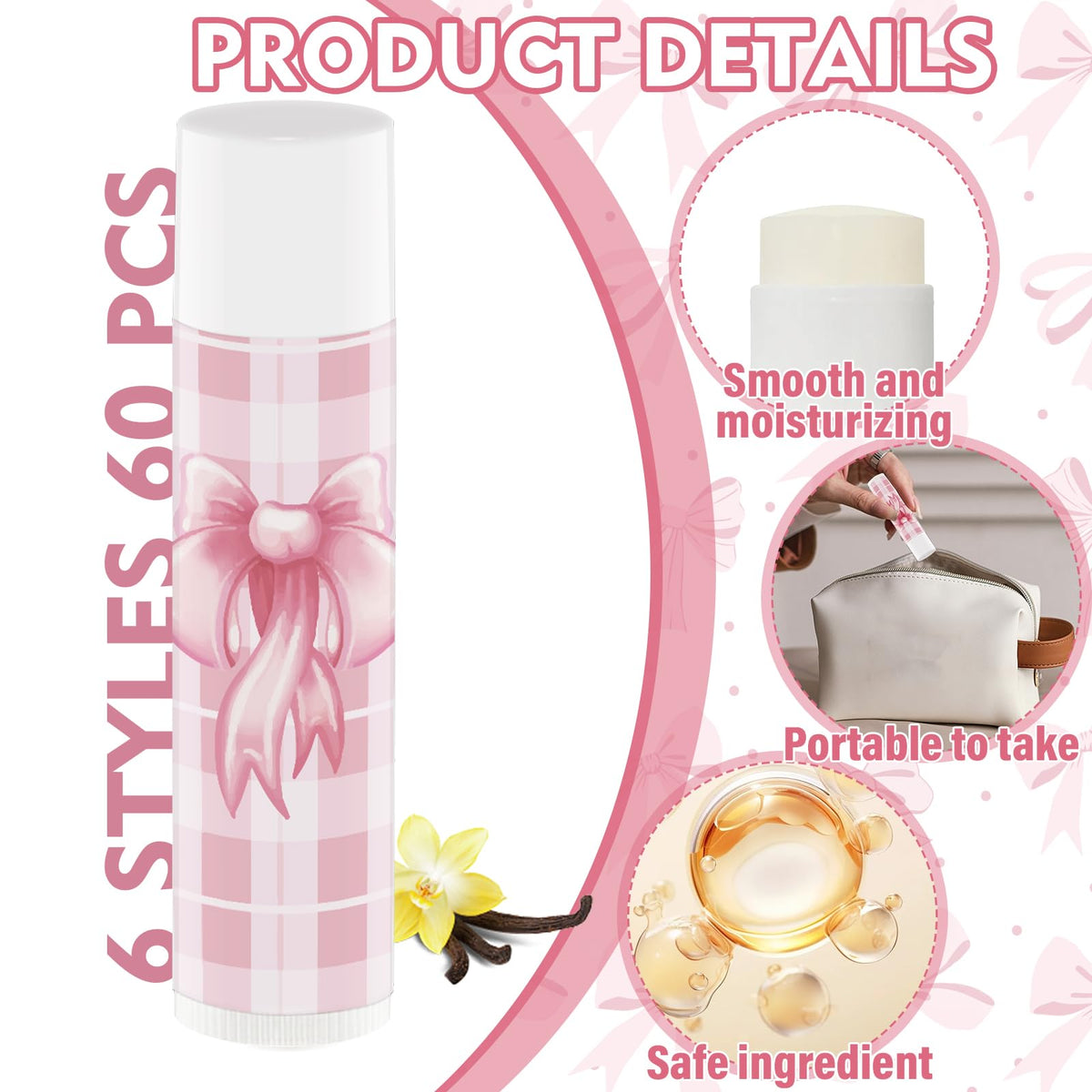 Nlicrst lip balm cards and tags for elegant gift sets