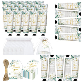 Nlicrst greenery hand cream pack for baby shower favors, compact and gift-ready