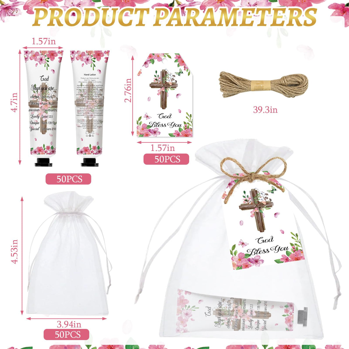 Nlicrst hand cream with cross Bible verse label