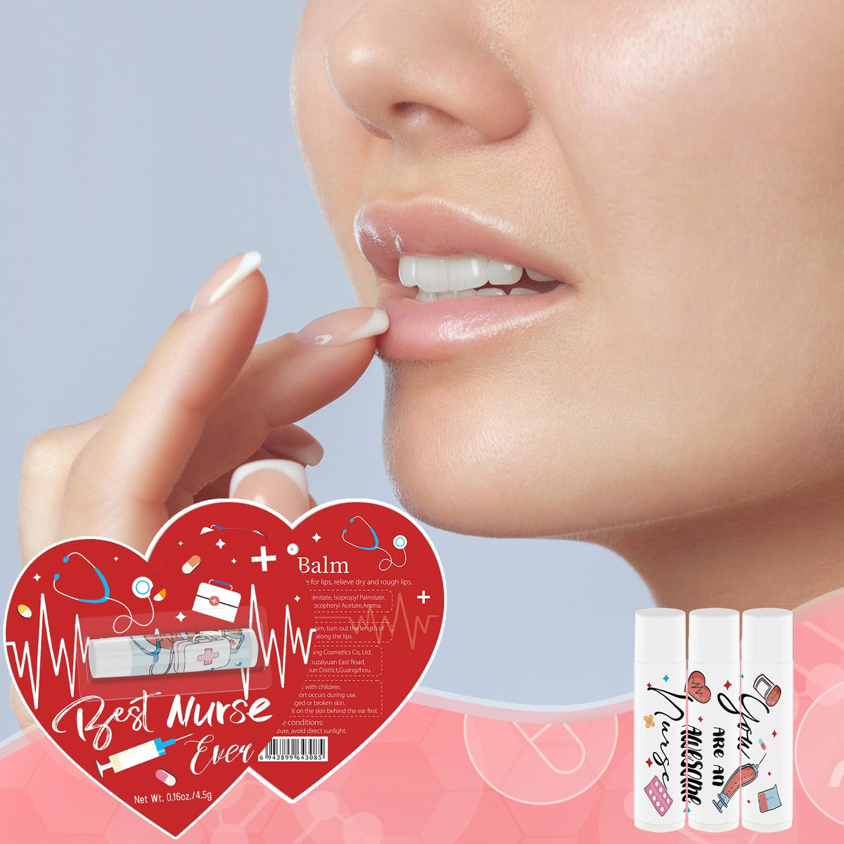 Nlicrst lip balm back card size shown for easy gifting.