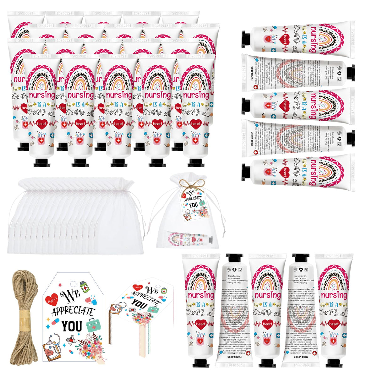 Nlicrst nurse hand cream gift set with rose scent for daily moisture