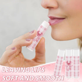 Nlicrst organza gift bags showcasing pink bow lip balms