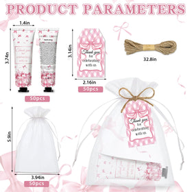 Nlicrst organza gift bags with pink bow ideal for elegant wedding or showers
