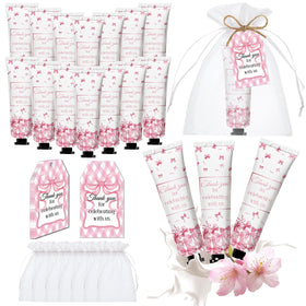 Nlicrst pink bow hand cream box display for party favors