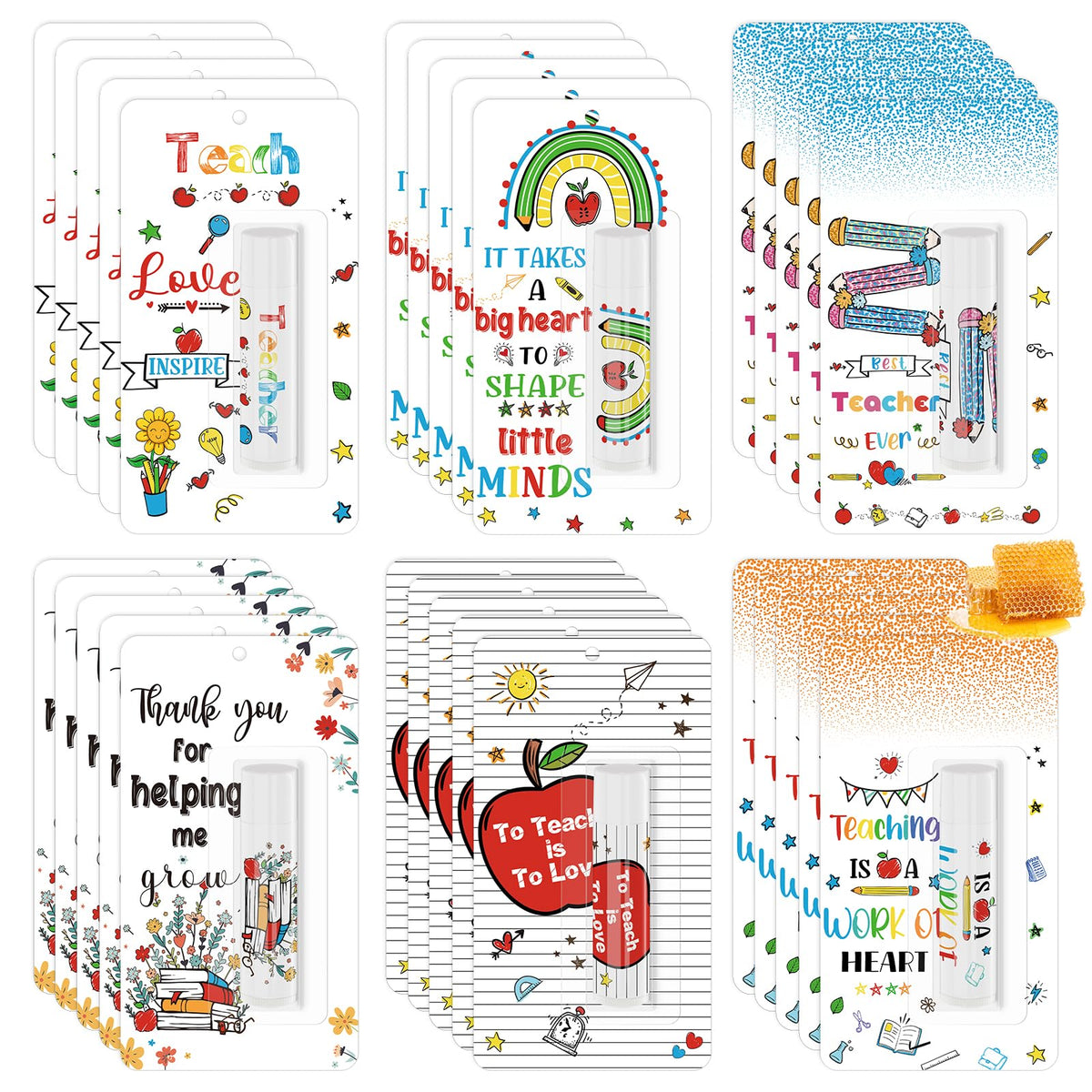 Nlicrst teacher lip balm 30-pack for bulk gift-giving and appreciation.
