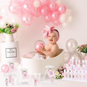Nlicrst travel-friendly pink bow lip balm for events