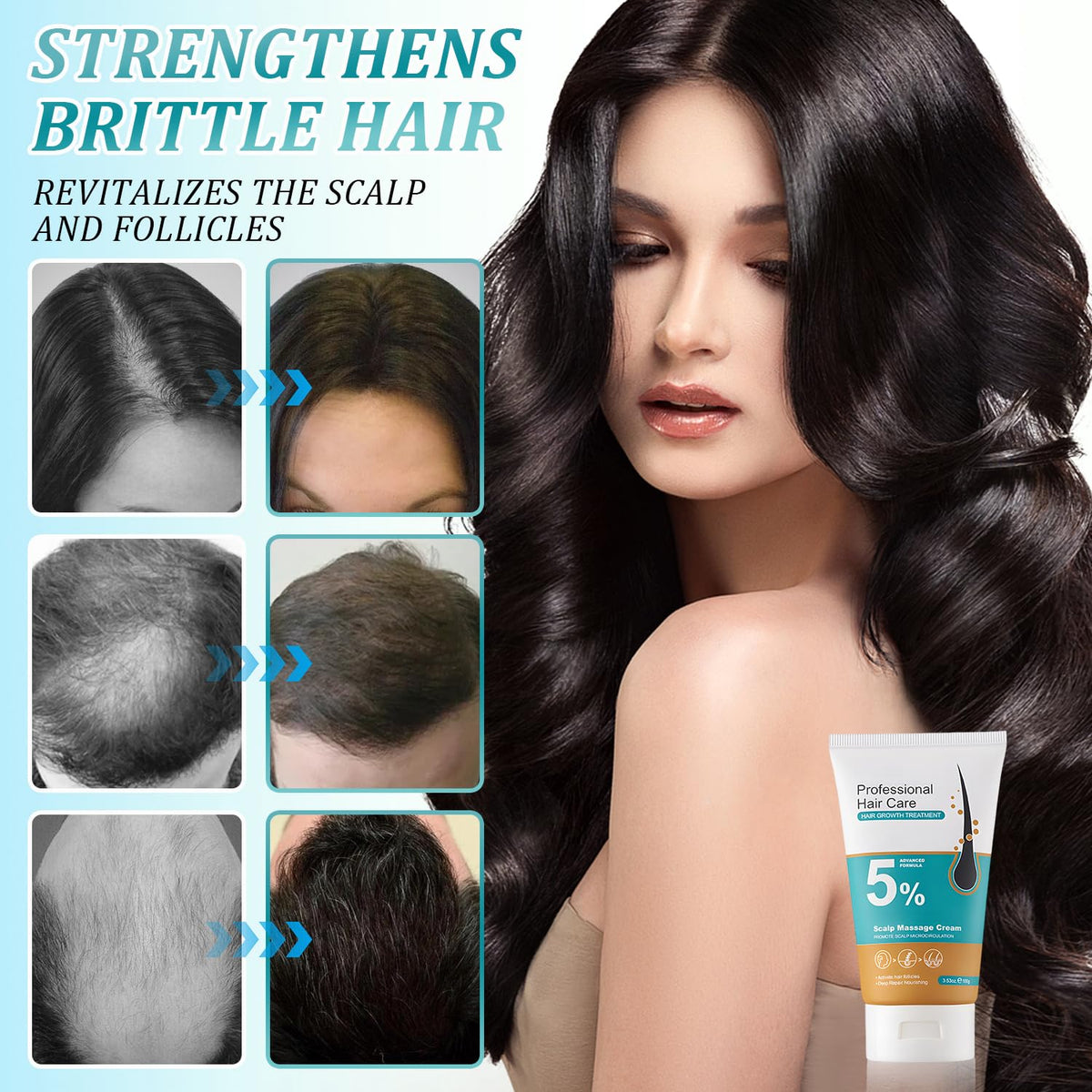 Nmoiat scalp massage action showcases soothing routine and quick absorption.