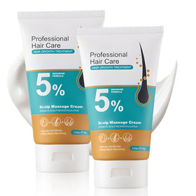 Nmoiat 2pcs 5% Hair Growth Scalp Massage Cream packaging signals premium daily care.