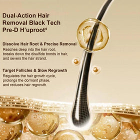 NNQ hair removal cream spread smoothly for even body coverage.