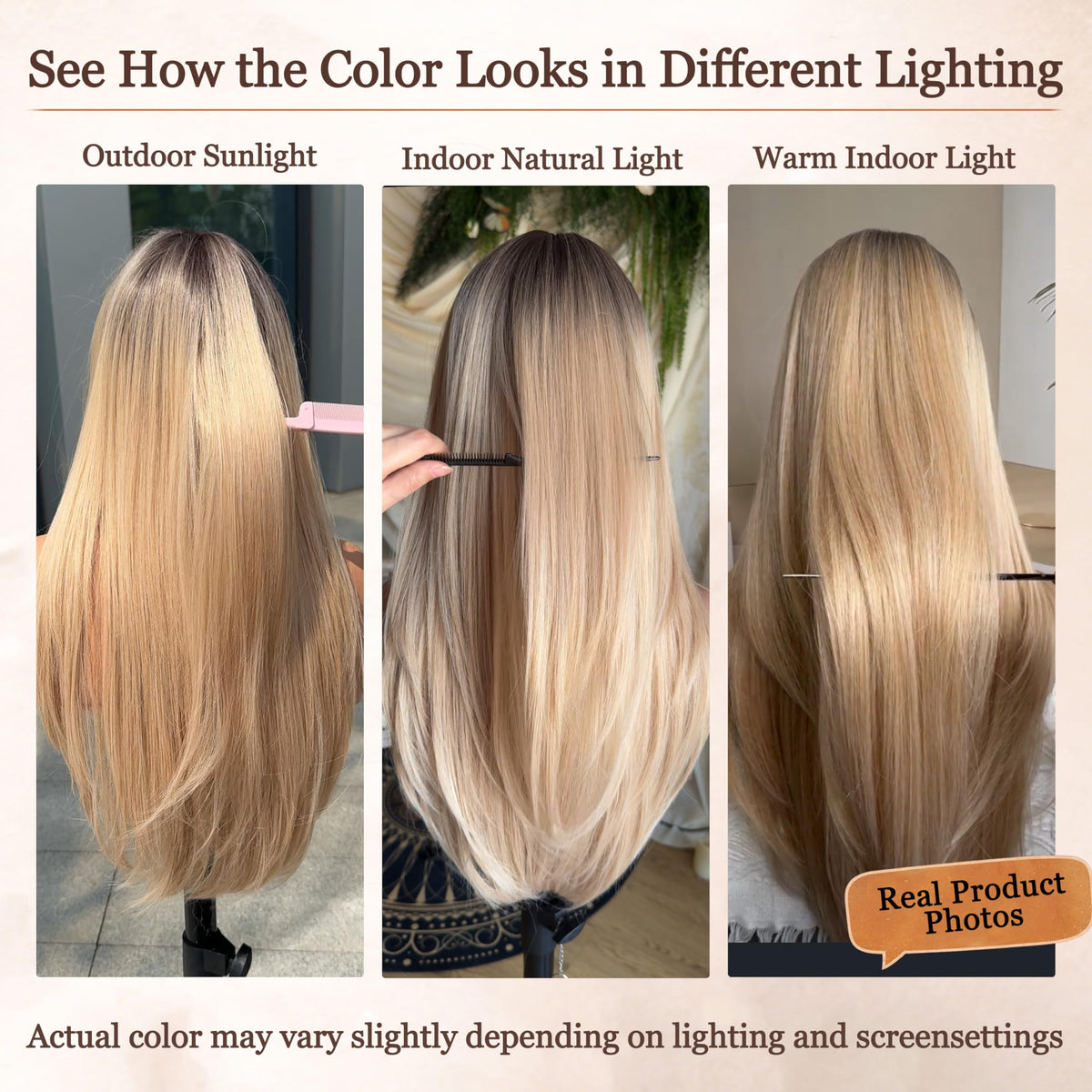 Nnzes natural shine and texture in ombre wig.