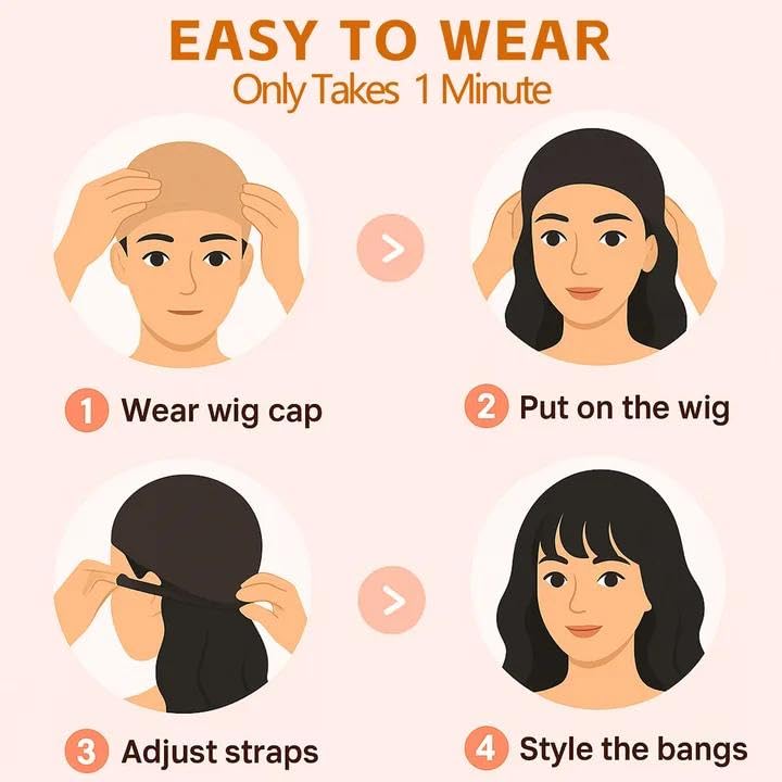 Nnzes pink wig with bangs wearability for daily and party looks.