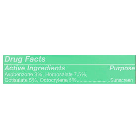 NO-AD sunscreen lotion bottle side label emphasizing value size for families.