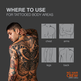 NO HAIR CREW Tattoo Edition smooth cream texture enables easy application
