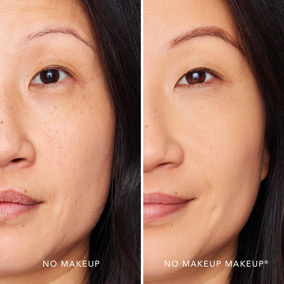 No Makeup Makeup flexshade technology swatch demonstrating adaptive shade match.