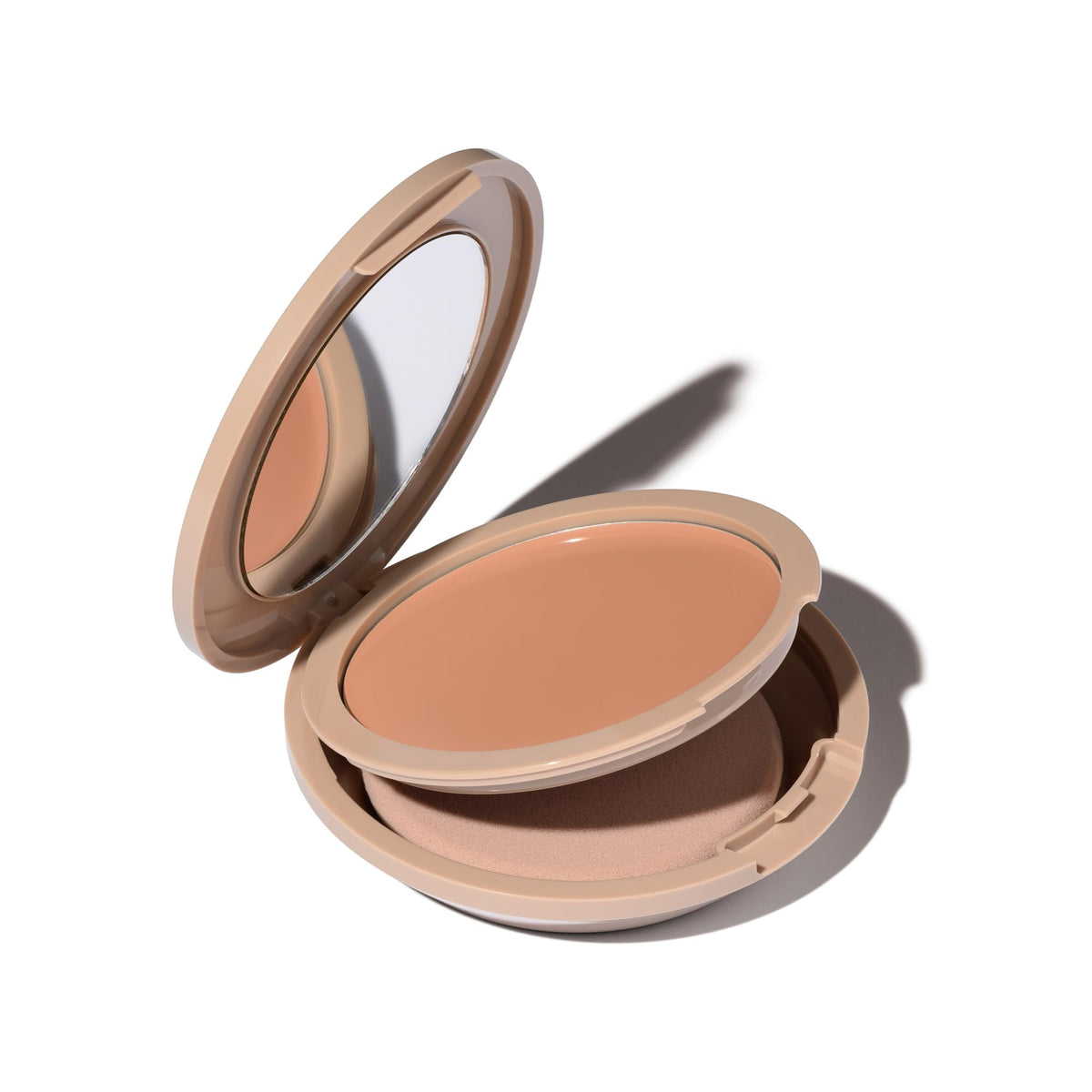 No Makeup Makeup Foundation almond bottle with pump for seamless blend and natural match.