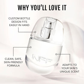 Packaging label highlights FlexScent Technology and My Z-Biome for skin compatibility