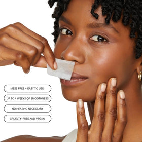 No Mo-Stache face wax strips for precise facial hair removal