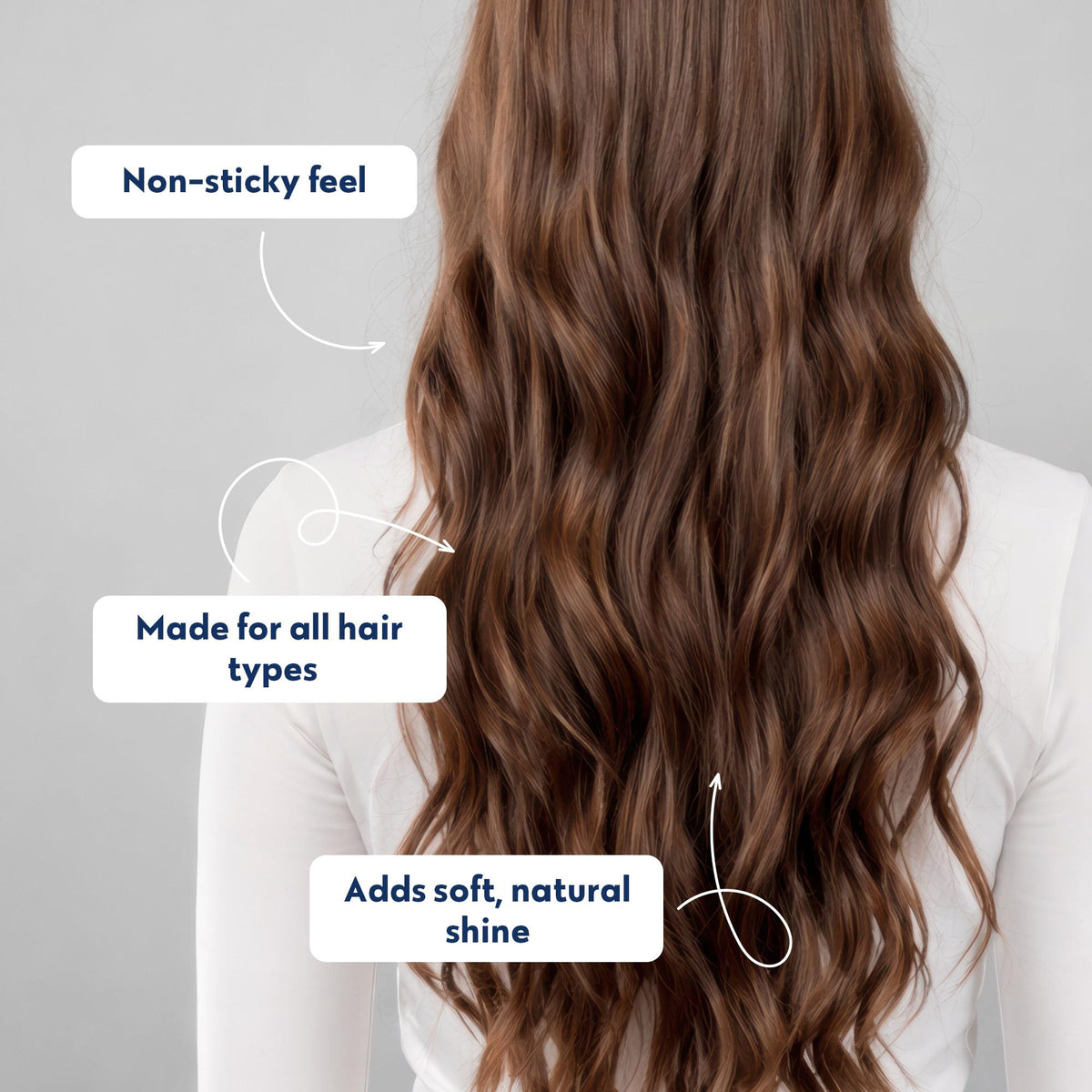 No Nothing humidity-protection spray on hair during a humid day.