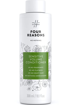 No Nothing Volume Conditioner bottle pouring, fragrance-free for sensitive scalps and light fullness.