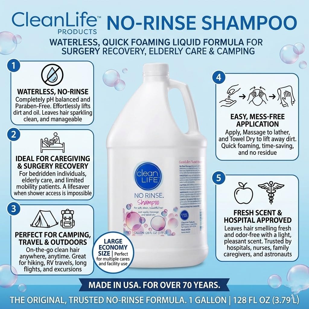 No-Rinse CleanLife liquid poured for quick foam cleansing