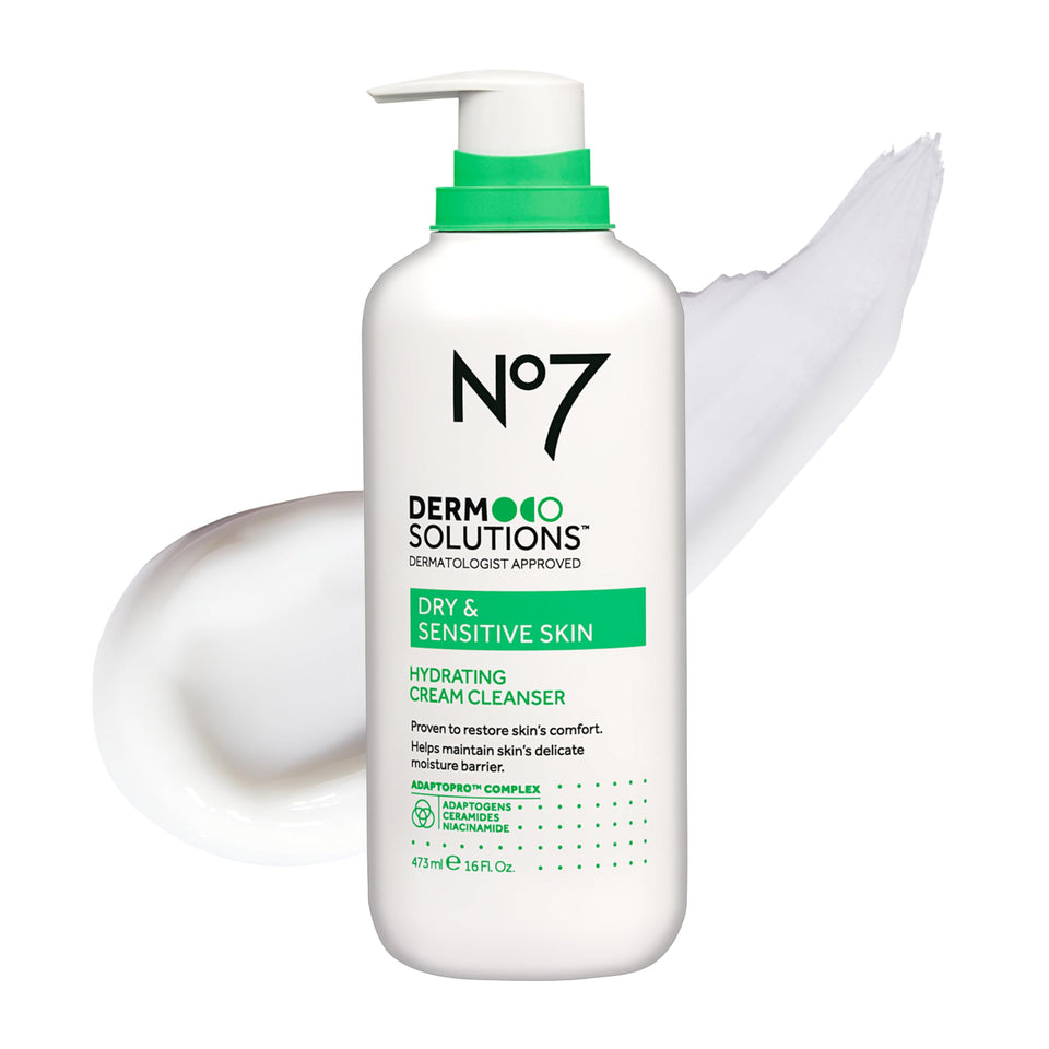 No7 Derm Solutions Hydrating Facial Cleanser bottle supports skin moisture.