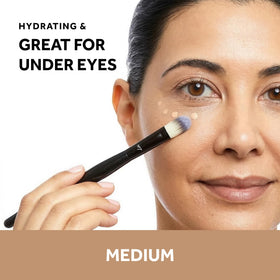 No7 Lift & Luminate concealer application close-up showing smooth blend for seamless coverage