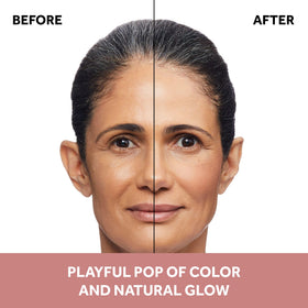 No7 Matte Powder Blush Pomegranate being blended for seamless, natural-looking color