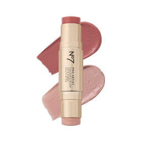 No7 Pro Artist Color & Glow Rose Pink swatch delivers soft color and gentle radiance