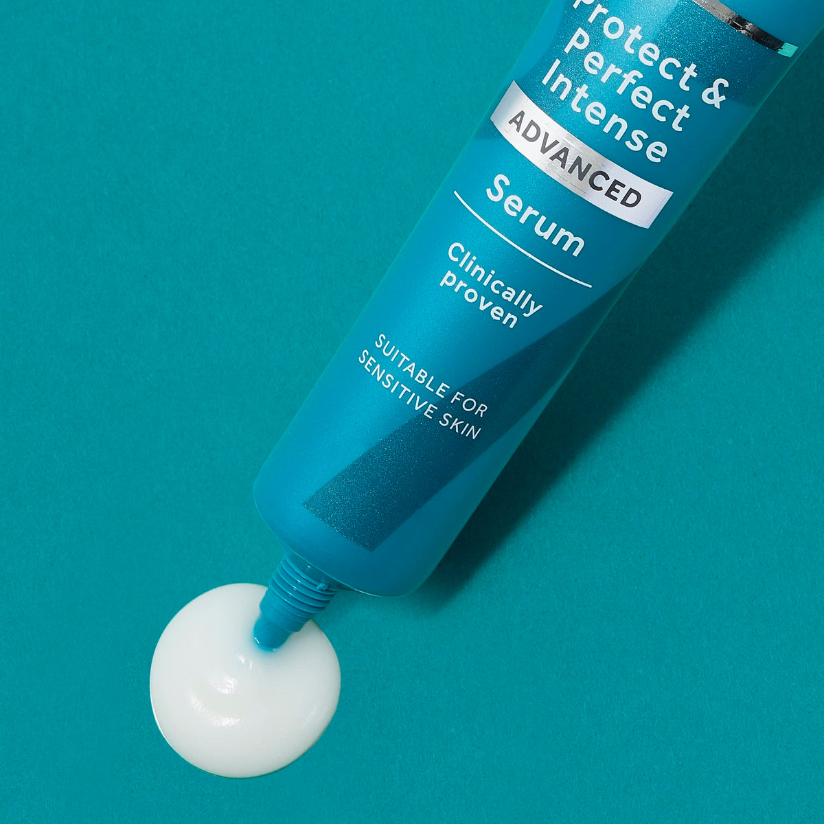 No7 serum on skin close-up suggesting wrinkle reduction with continued use.