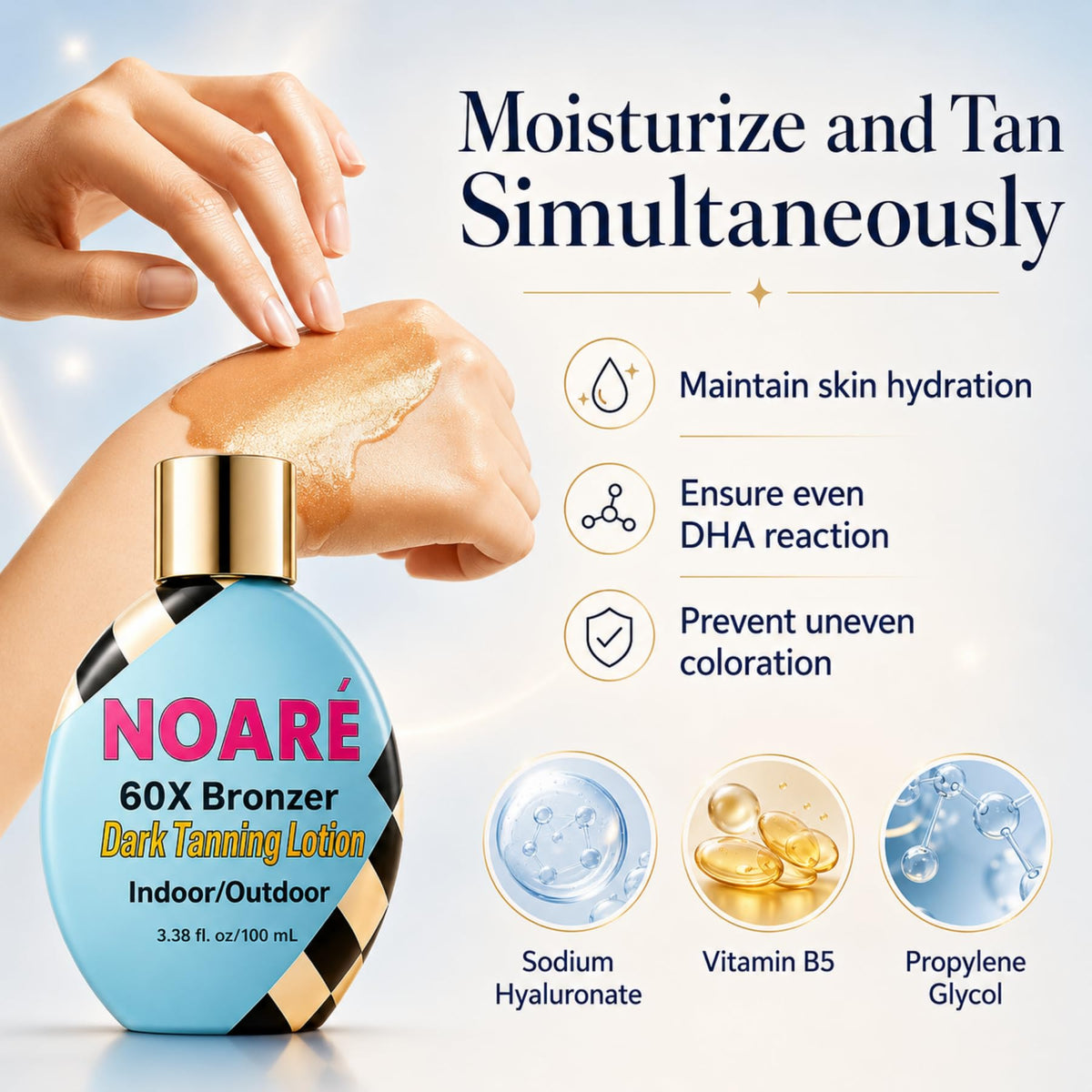 Noaré gradual sunless tan builds a natural look over days