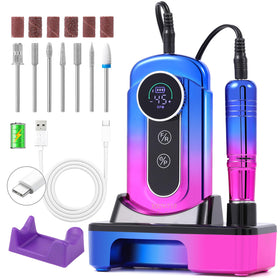 Nobeka electric nail drill base with stand keeps workspace organized for efficient manicures