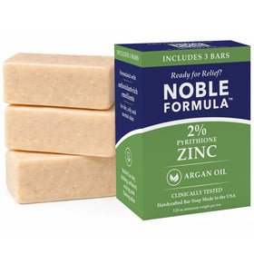 Noble Formula 2% ZnP soap bar close-up, clean and soothing for daily acne-prone skin.