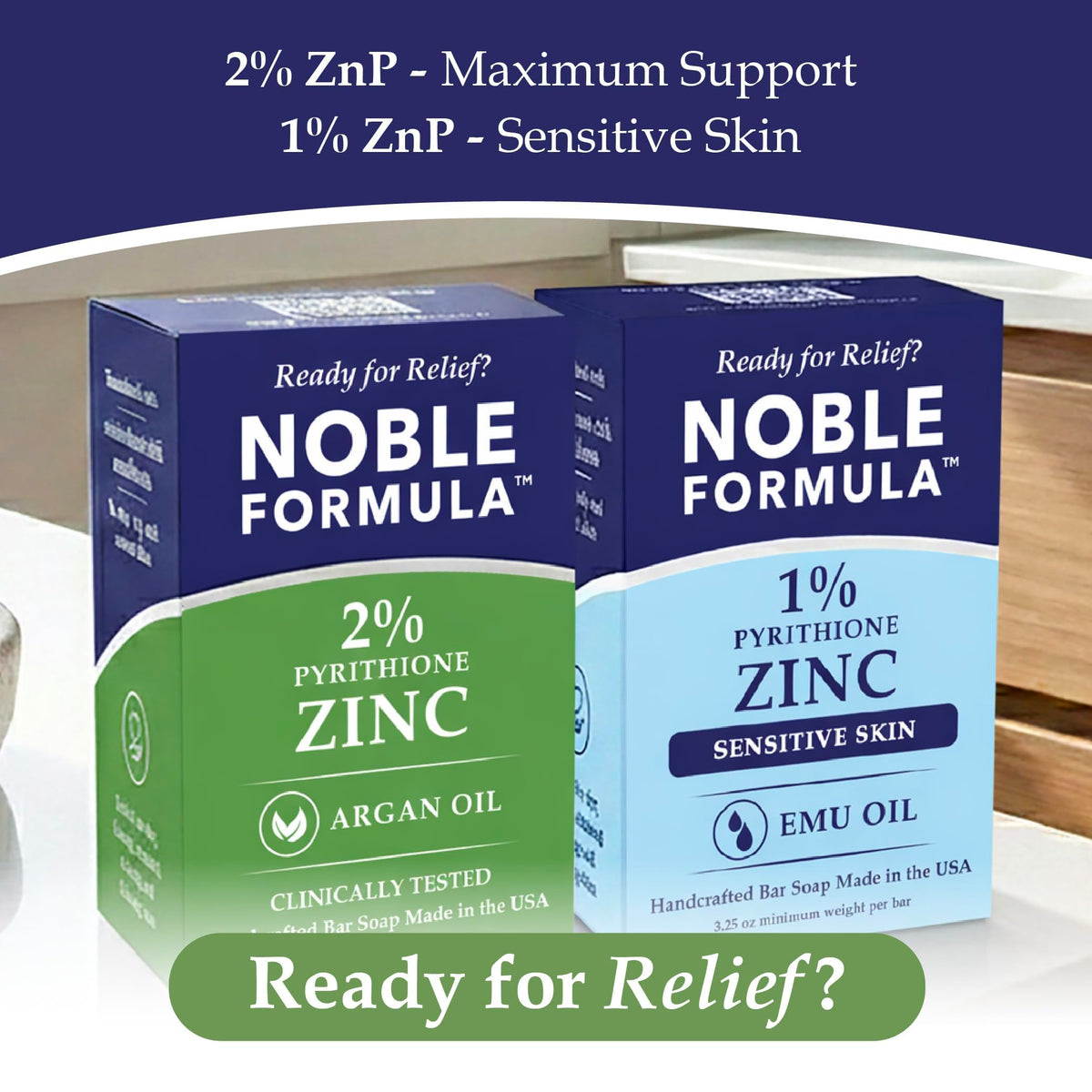 Noble Formula argan oil bar showcasing creamy texture for sensitive skin.