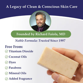 Noble Formula handmade bar emphasizing craftsmanship and pure ingredients.
