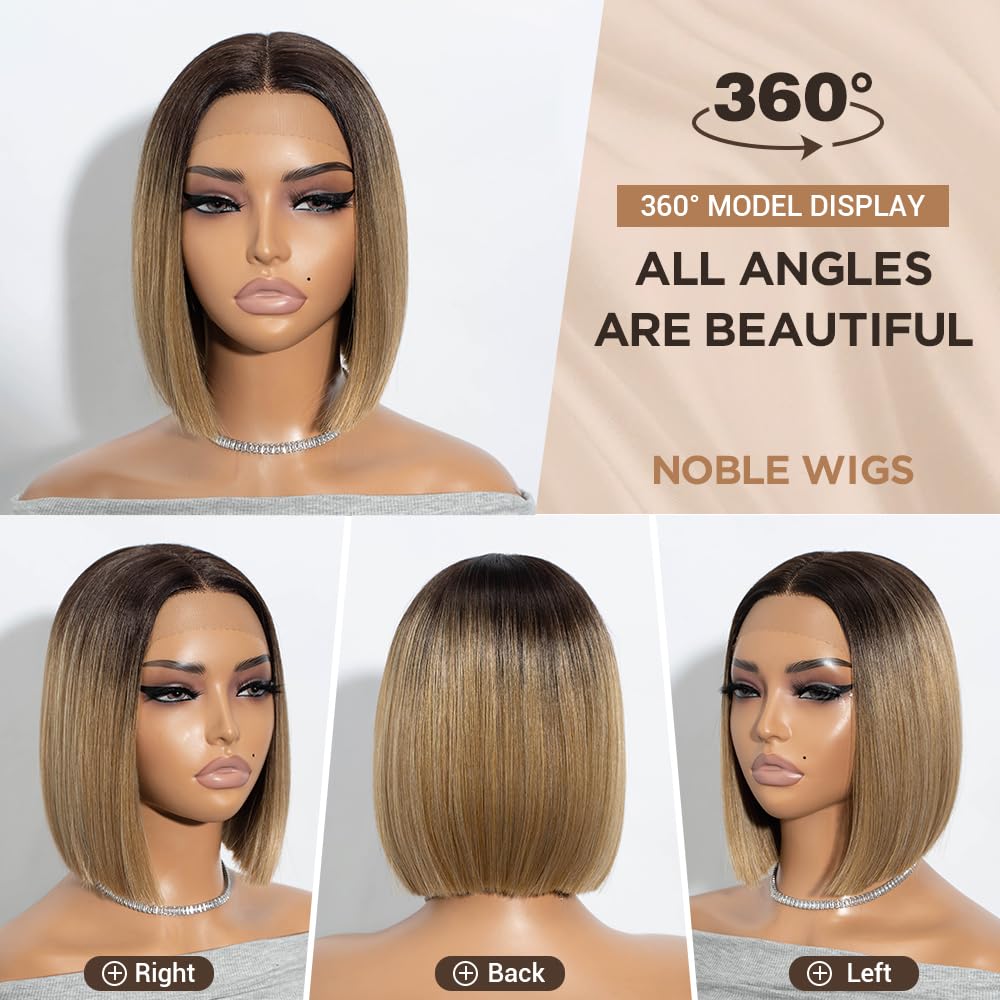 NOBLE HD lace-front true-to-length wig with 10 inch, seamless parting.