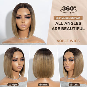 NOBLE HD lace-front true-to-length wig with 10 inch, seamless parting.
