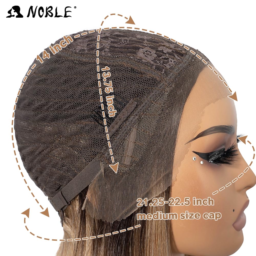 NOBLE heat-resistant synthetic fiber supports styling with heating tools.