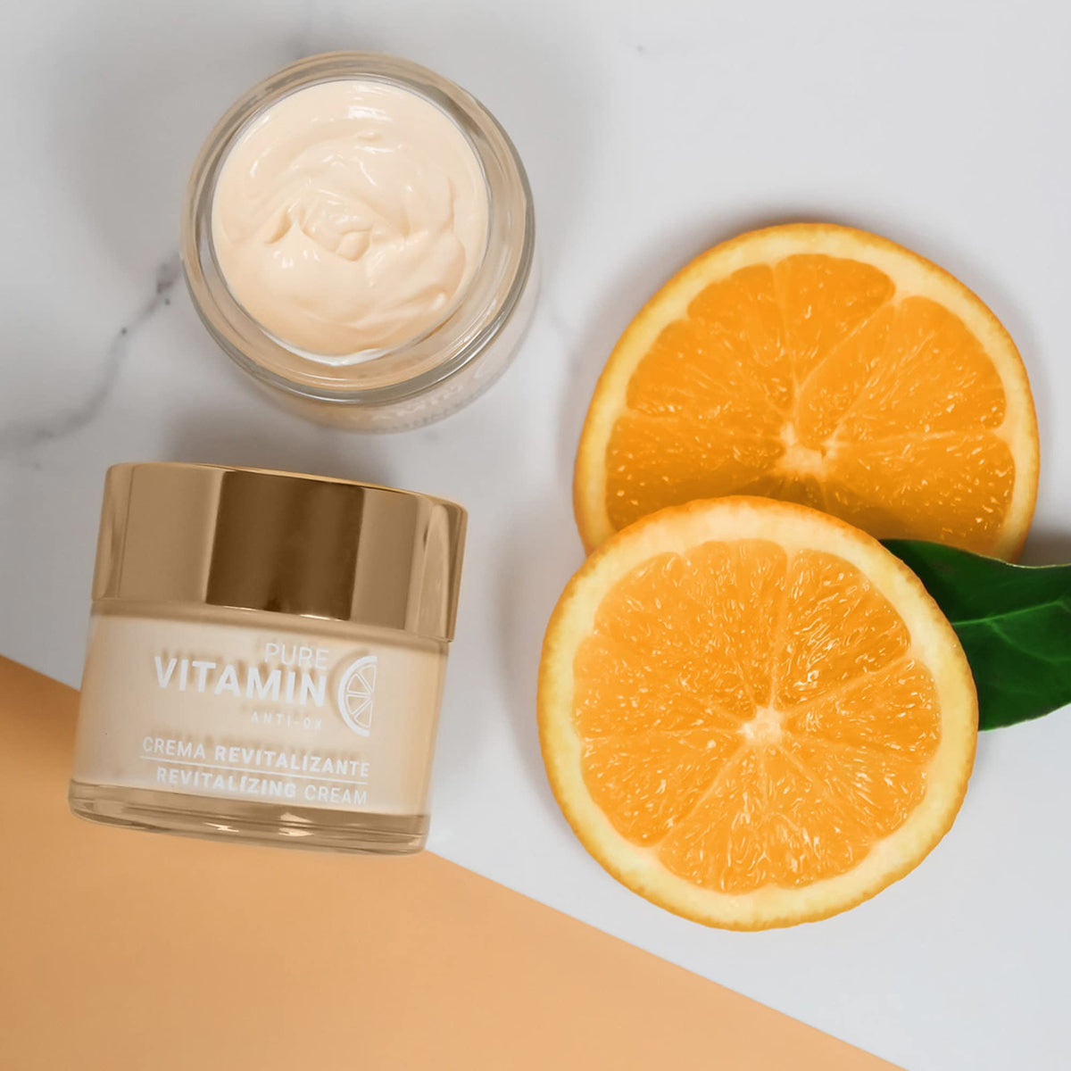 Noche Y Dia Vitamin C Face Cream bottle with 60ml packaging on shelf.