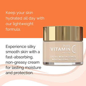 Noche Y Dia Vitamin C Face Cream texture on skin shows light, non-greasy finish.