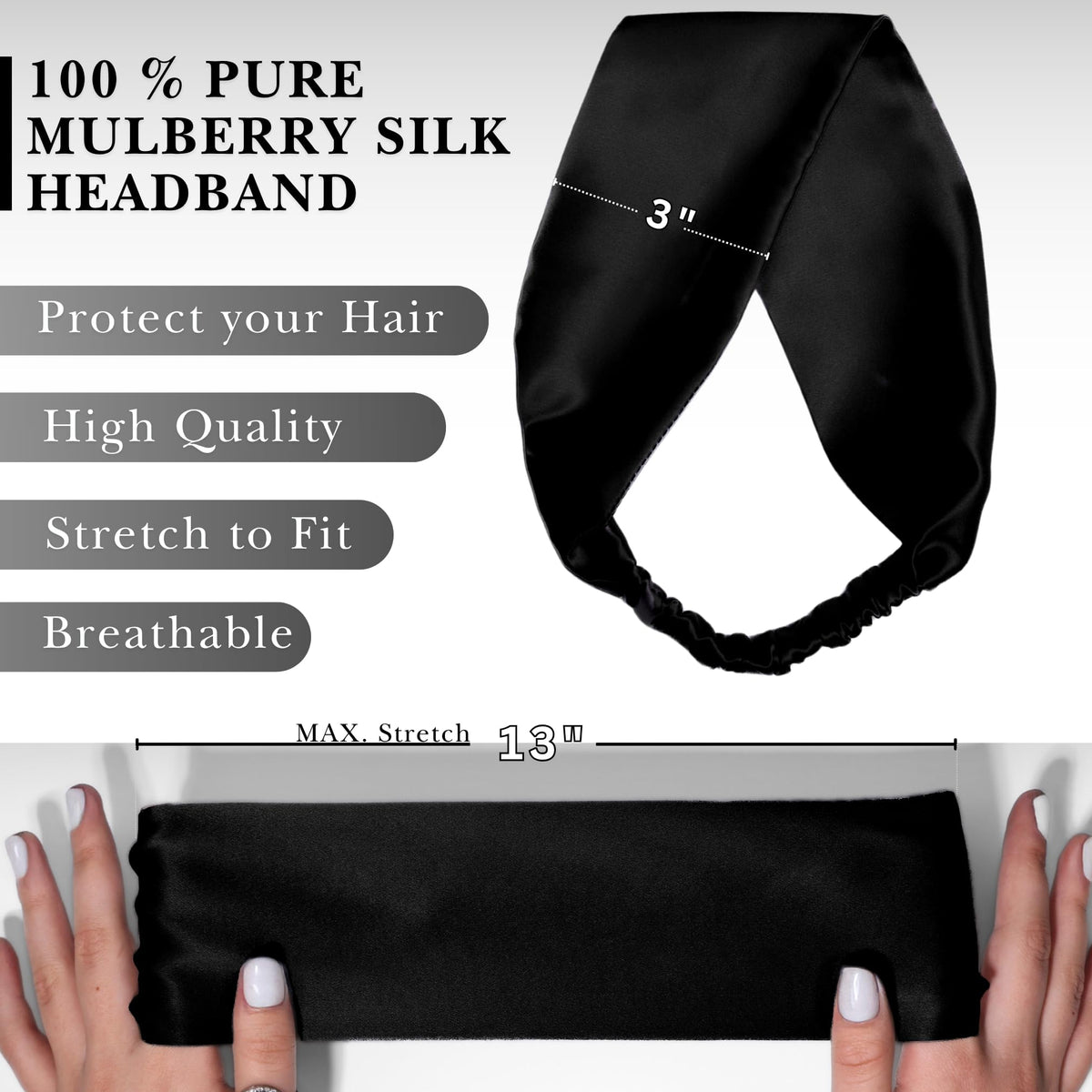 Nochka Fashion silk-lined interior adds luxury and protects hair from friction.