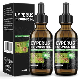 Nodfens Cyperus Rotundus Oil bottle setup, showcasing a natural hair care solution for smoother skin